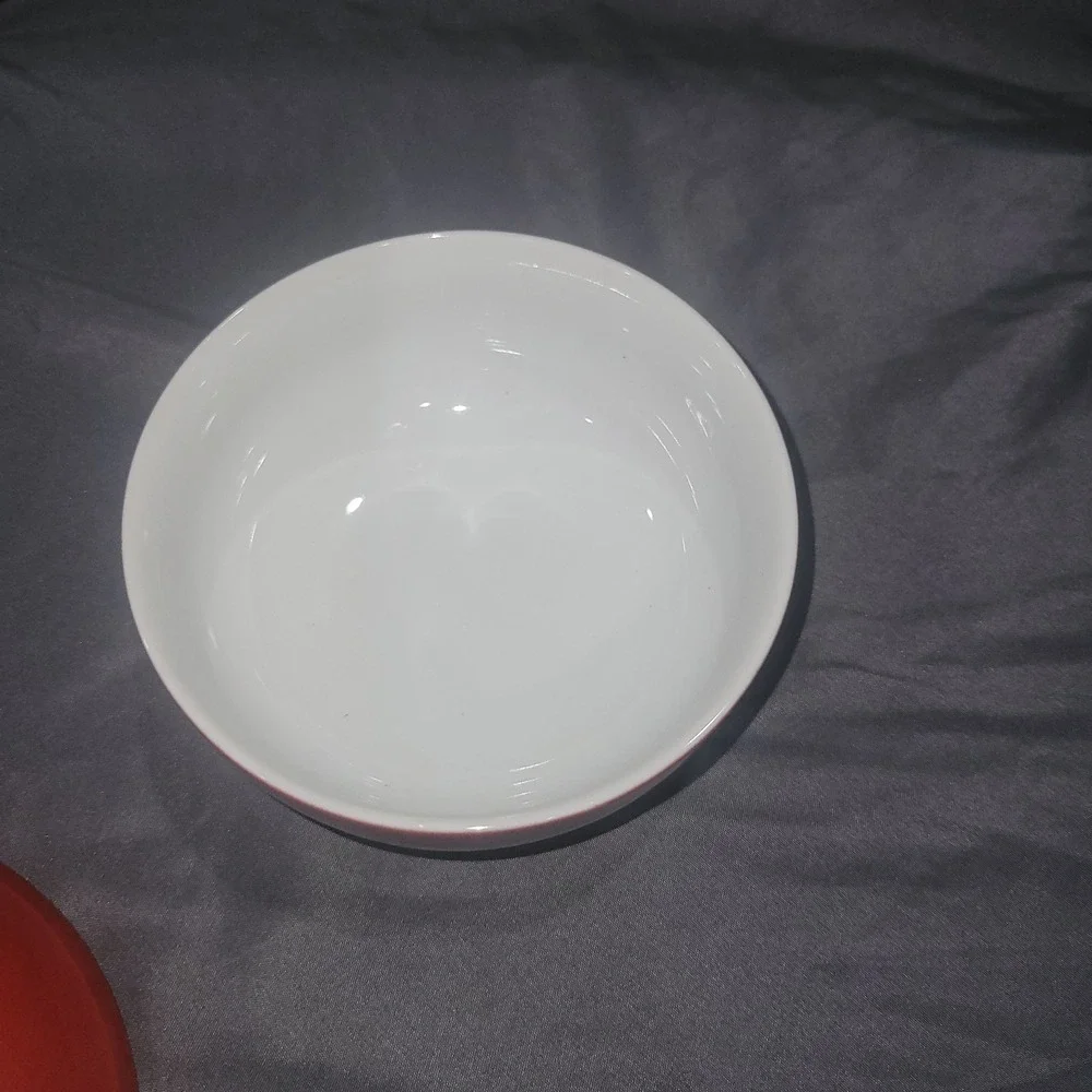 Vintage 1979 Oriental Estee Lauder porcelain Red trinket dish Powder Cosmetic